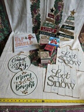 Holiday Tabletop And Wall Décor Sets PLUS Elf On The Shelf Book